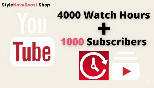 🚀 1000 Subscribers + 4000 Hours Watch Time – YouTube Growth Combo!