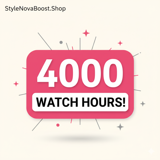 🎬 4000 Hours YouTube Watch Time – Monetization Made Easy!