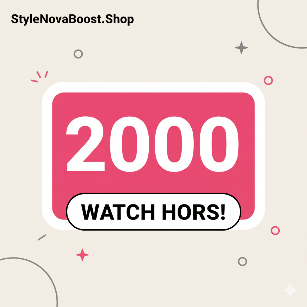 2000 Hours YouTube Watch Time – Fast & Safe Service