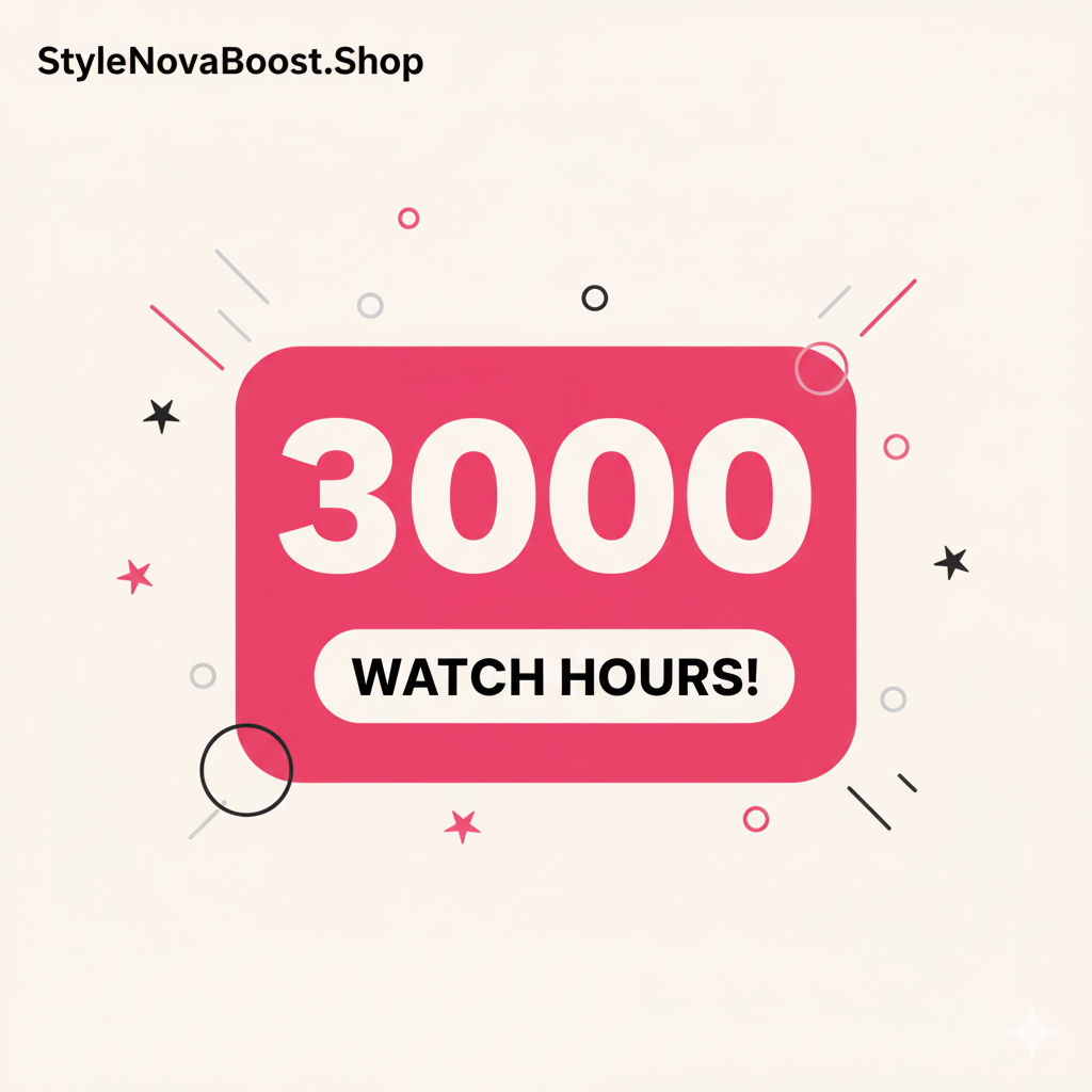 🎬 3000 Hours YouTube Watch Time – Grow Your Channel Fast!
